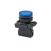 Лампа сигнальная синяя, 24V AС/DC, IP65, пластик