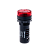 Зуммер с подсветкой, 80дБ, красный, 24V AC/DC, IP40, пластик