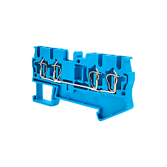 Клемма пружинная четырехпроводная, 2.5 мм², синяя