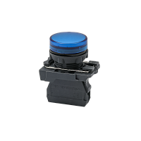 Лампа сигнальная синяя, 220V AС/DC, IP65, пластик