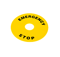 Табличка "Emergency Stop", размер 90 мм (2 шт. в комплекте)