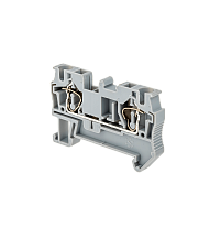 Клемма пружинная проходная, 4 мм², серая