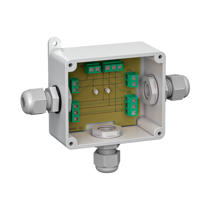 Коробка клеммная КК-03 для разветвления интерфейса RS-485, а также сетей 230 В 4 А