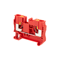 Клемма push-in проходная, 6 мм², красная