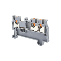 Клемма push-in трехпроводная, 1.5 мм², серая