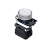 Кнопка белая с подсветкой, 1NO, 220V AC/DC, IP65, металл