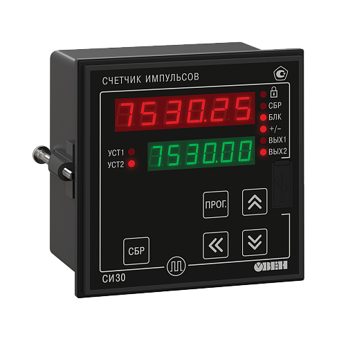 СИ30 счетчик импульсов с поддержкой энкодеров и RS-485