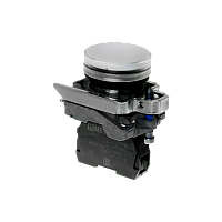 Лампа сигнальная белая, 220V AС/DC, IP65, металл