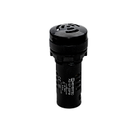 Зуммер без подсветки, 80дБ, черный, 220V AС, IP65, пластик