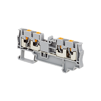 Клемма push-in четырехпроводная, 4 мм²