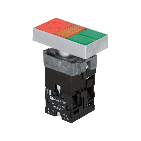 Кнопка двойная с подсветкой 220V