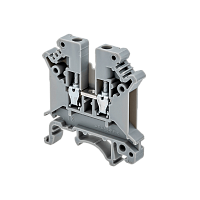 Клемма винтовая проходная, 4 мм², серая