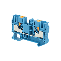 Клемма push-in проходная, 10 мм², синяя