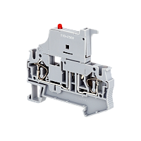Клемма пружинная с держателем предохранителя, 4 мм², индикация 220В