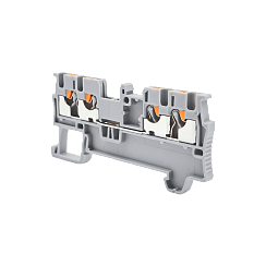 Клемма push-in четырехпроводная, 1.5 мм², серая