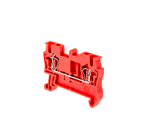Клемма пружинная проходная, 2.5 мм², красная