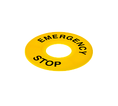 Табличка "Emergency Stop", размер 60 мм (2 шт. в комплекте)