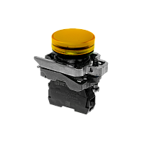 Лампа сигнальная желтая, 220V AС/DC, IP65, металл