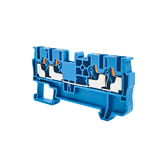 Клемма push-in четырехпроводная, 2.5 мм², синяя