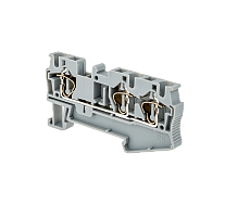 Клемма пружинная трехпроводная 4 мм² серая