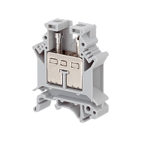 Клемма винтовая проходная, 16 мм², серая