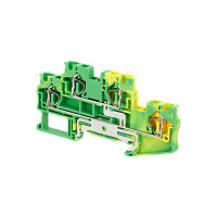 Клемма пружинная двухуровневая "Земля", 4 мм²
