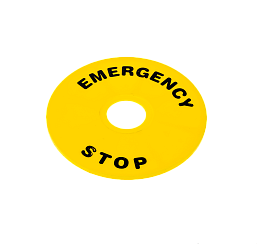 Табличка "Emergency Stop", размер 90 мм (2 шт. в комплекте)