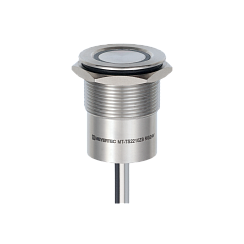 Кнопка сенсорная с подсветкой (красная/зеленая), Ø22 мм, NO, с фиксацией, NPN, 24В DC, IP68